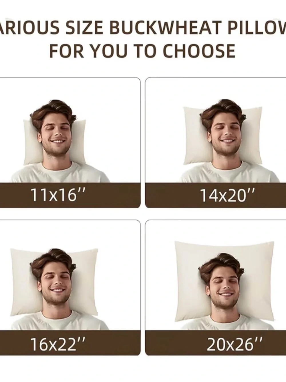 Adjustable anti aging Wellness Organic Buckwheat Pillow 20*26 + silk pillowcase